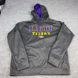 Stadium Athletics LSU Tigers Hoodie Mens XXL Gray LSU Tigers Pullover Logo NCAA
